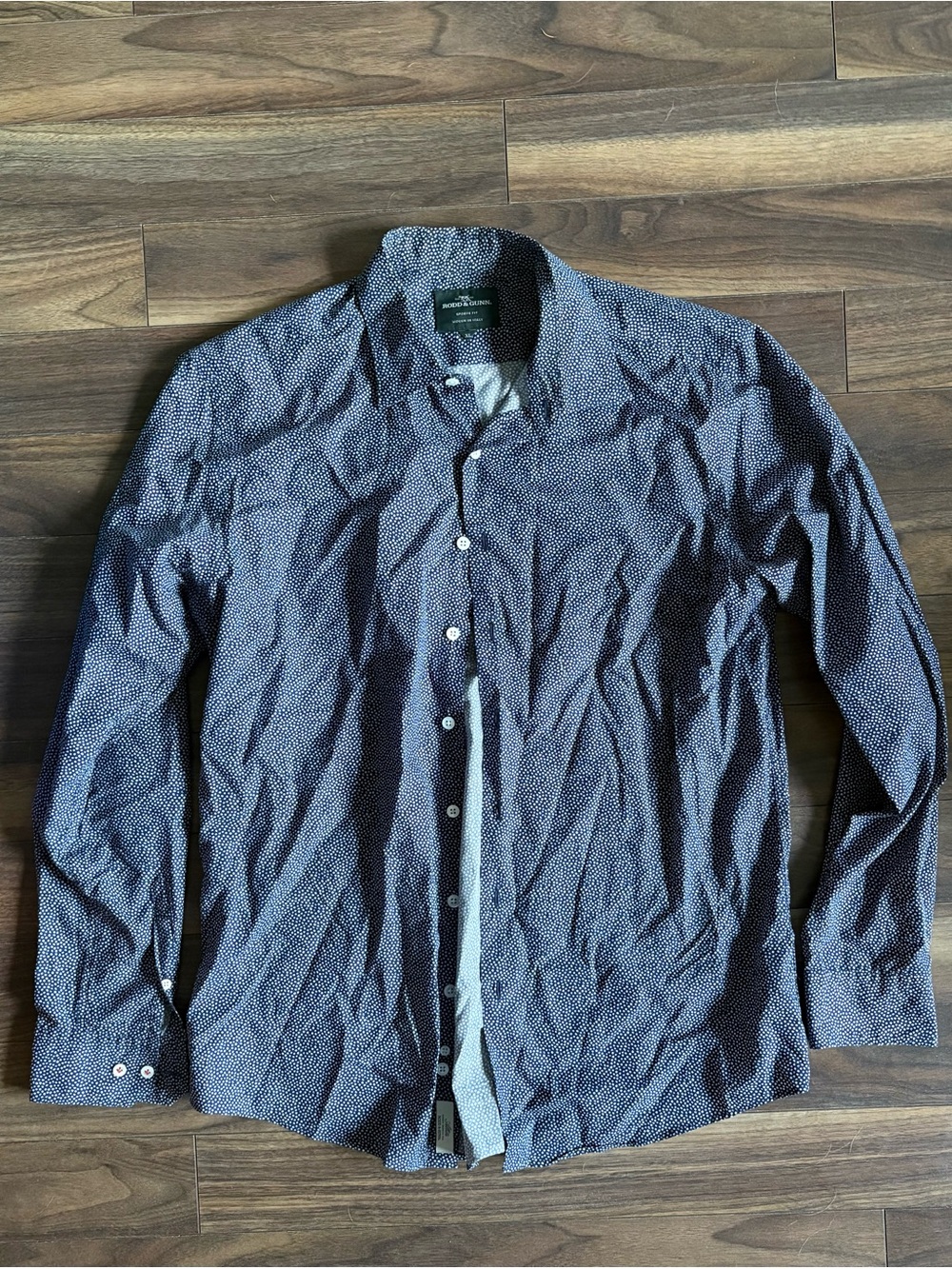 Rodd & Gunn Woven in Italy Navy Microdot Button-Down Shirt
